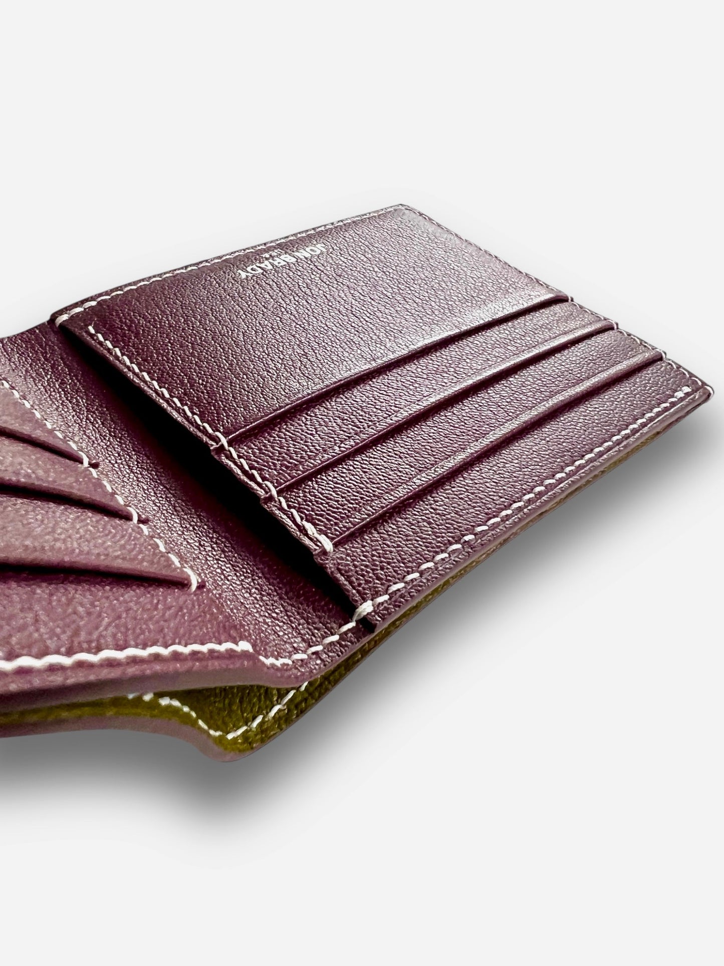 Ashford wallet in chèvre with chèvre interior, handcrafted by Jon Brady USA.