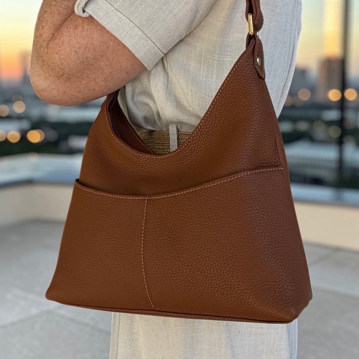 Vella Shoulder Bag-Cognac