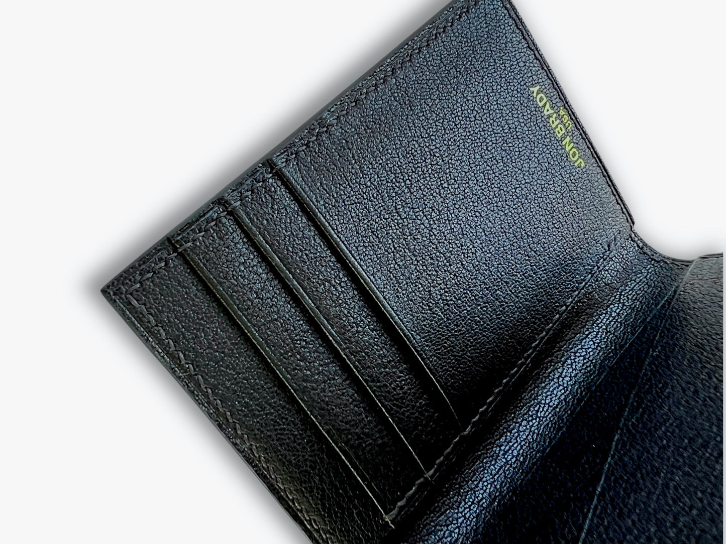 Camden wallet in alligator with chèvre interior, handcrafted by Jon Brady USA.