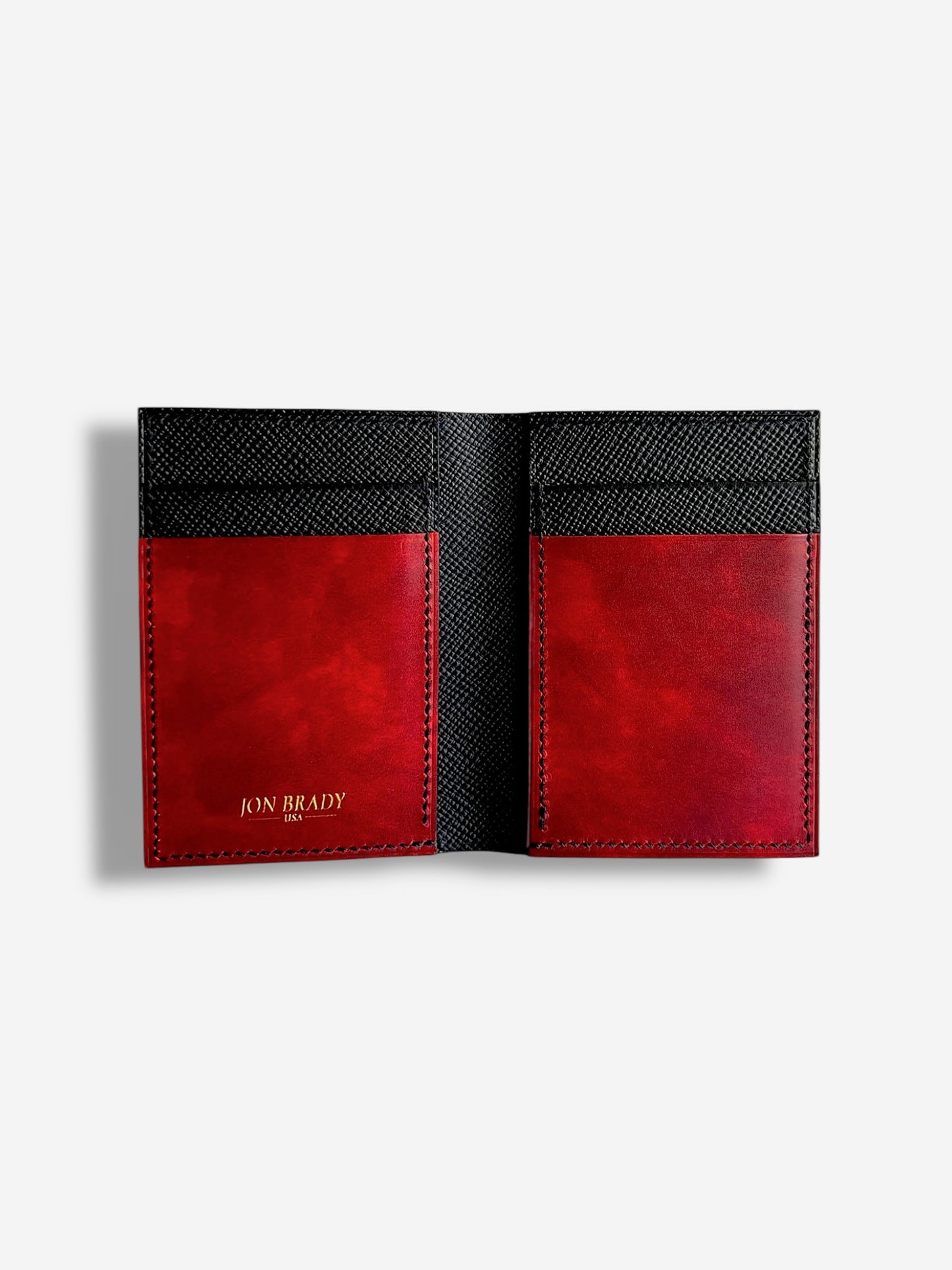 Interior Beckett wall with red leather and black interior