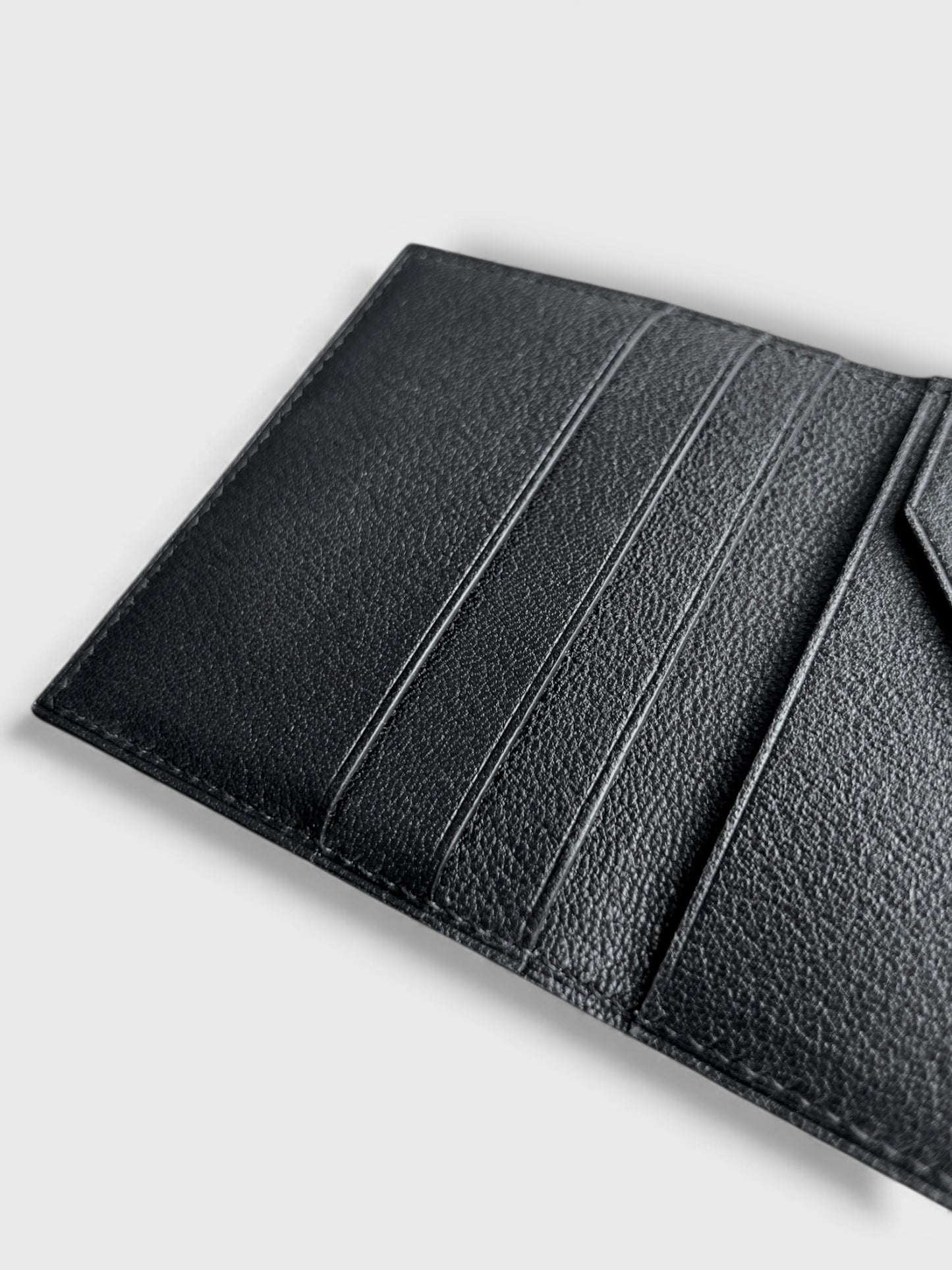 Knox Wallet in Black Calf & French Chèvre