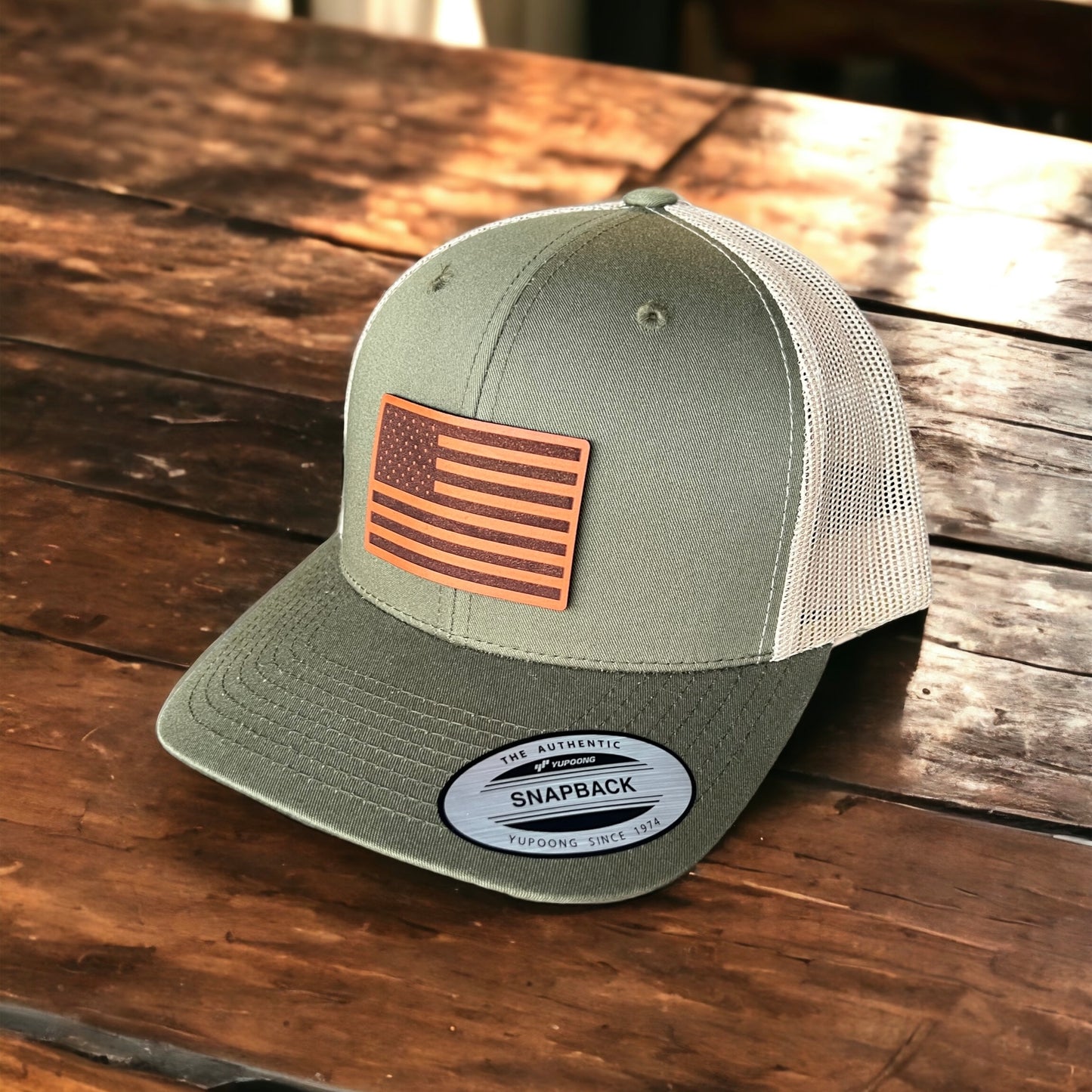 Trucker Snapback Hat American Flag