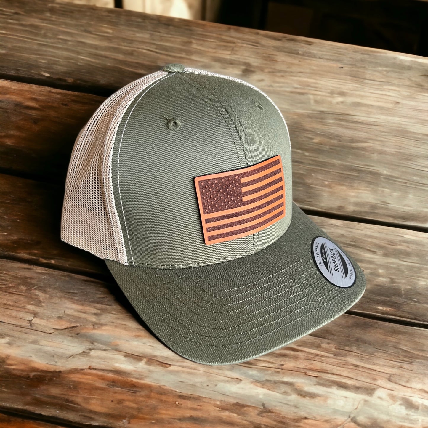 Trucker Snapback Hat American Flag