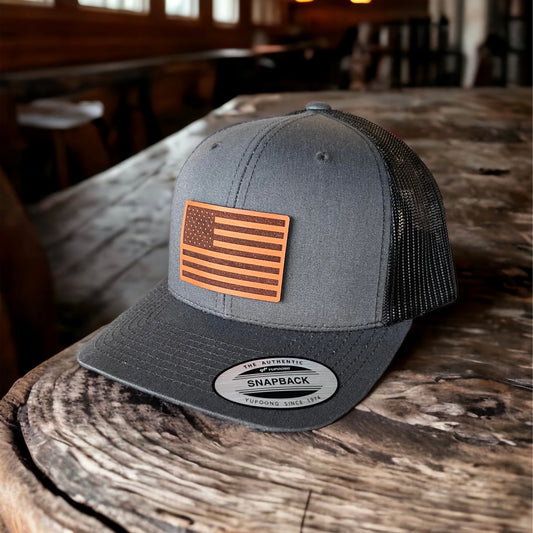 Trucker Snapback Hat American Flag