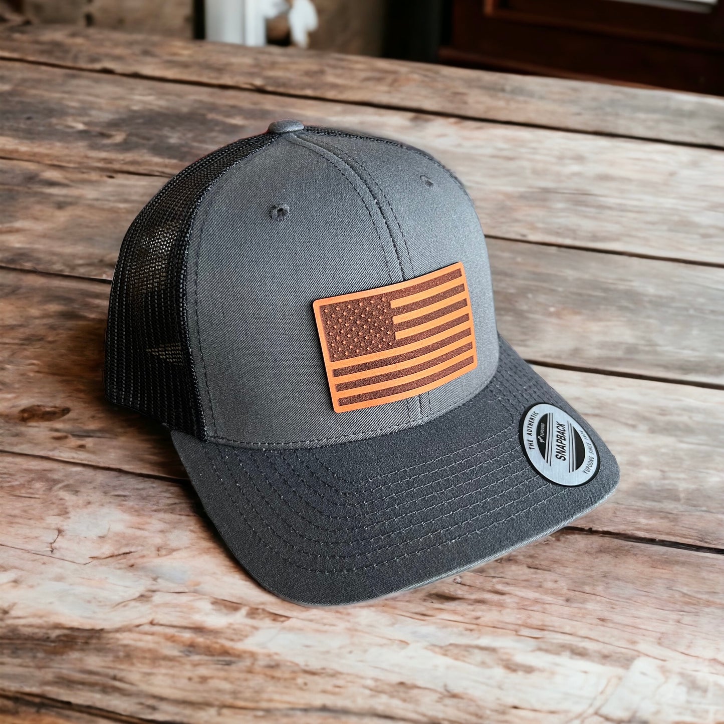 Trucker Snapback Hat American Flag