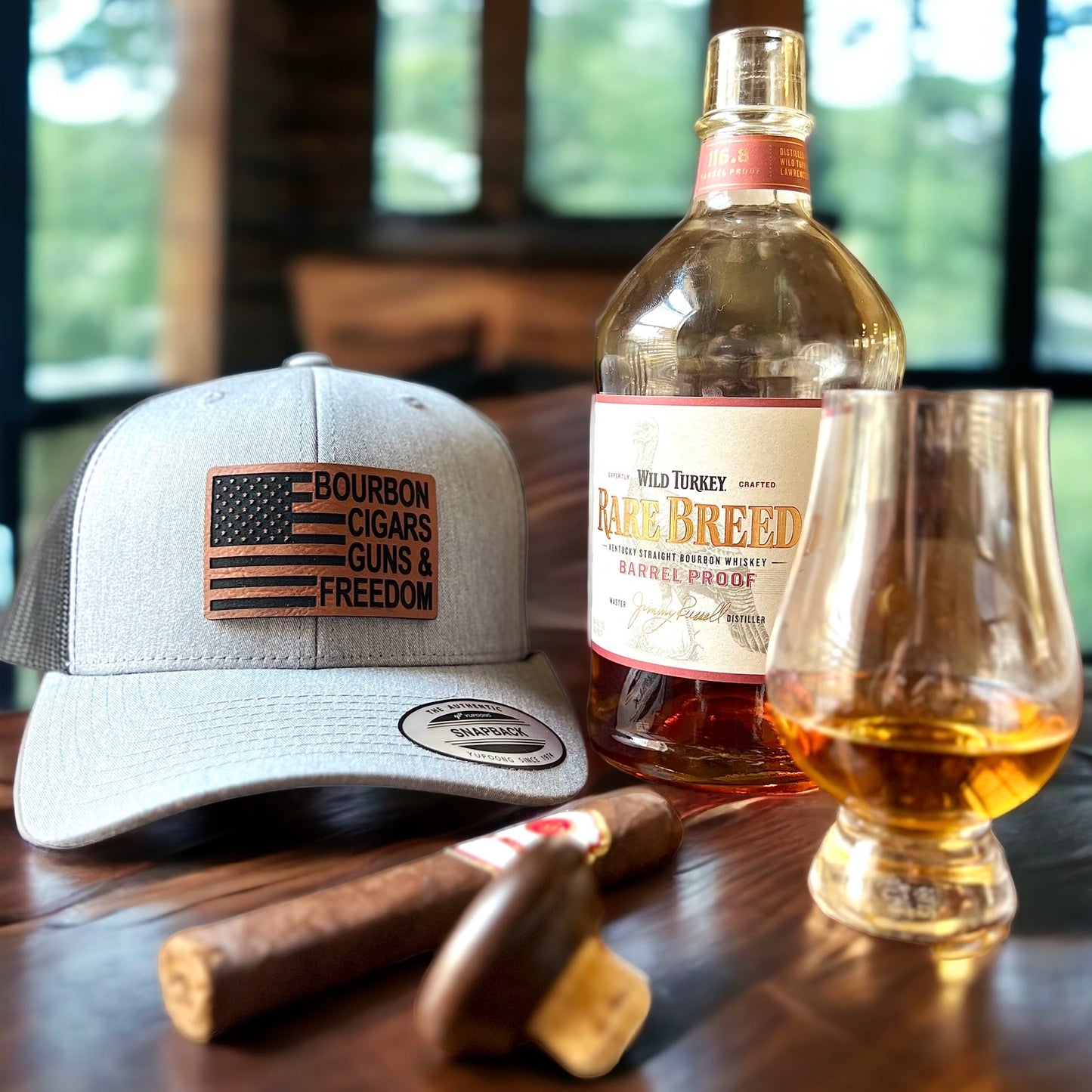 Bourbon Cigars Guns & Freedom Hat